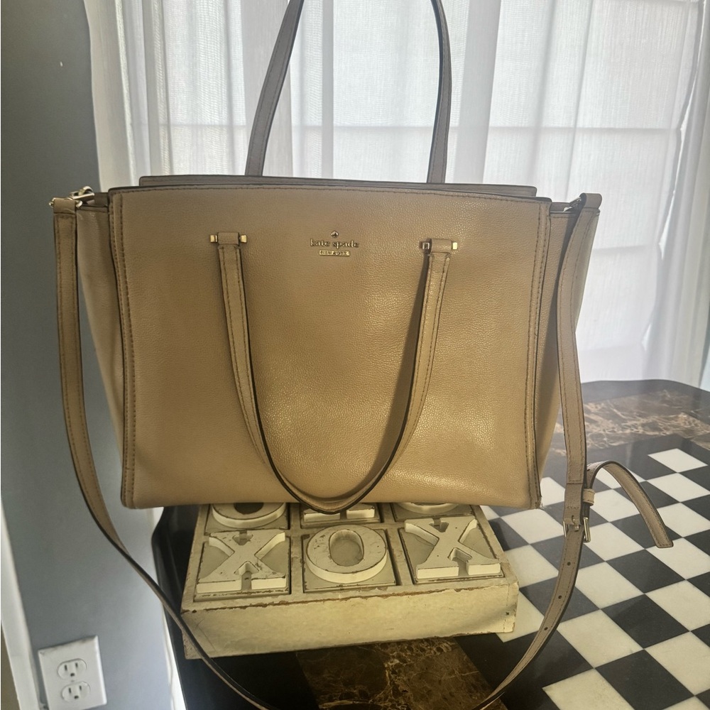 Kate Spade Beige Leather Tote